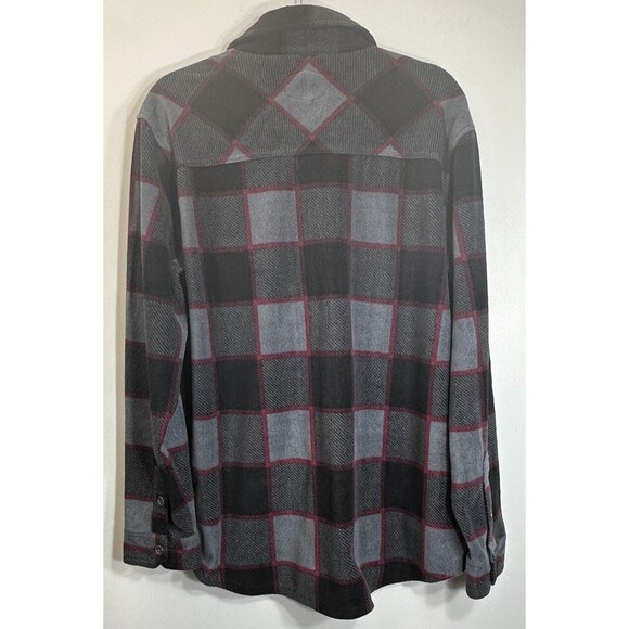 Freedom Foundry Shirt Men's Sz Large Plaid Plush Fleece Button Up Chest Pocket - Picture 5 of 14